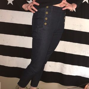 Loft modern skinny high waisted sailor pants